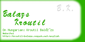 balazs kroutil business card